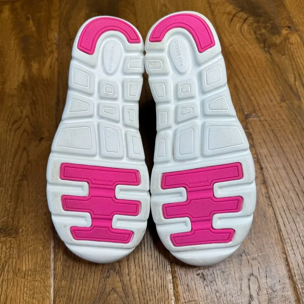 STRIDE RITE Phibian M2P Big Kids Sz 3 Pink Yellow Rubber Sneakers Water Shoes